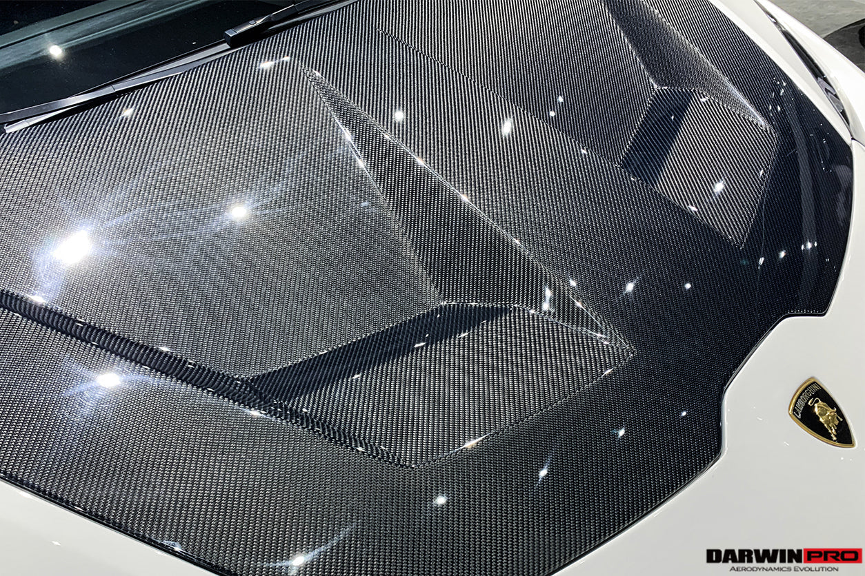 2015 - 2025 Lamborghini Huracan LP610 & LP580 & EVO & Tecnica BKSS Style Carbon Fiber Hood