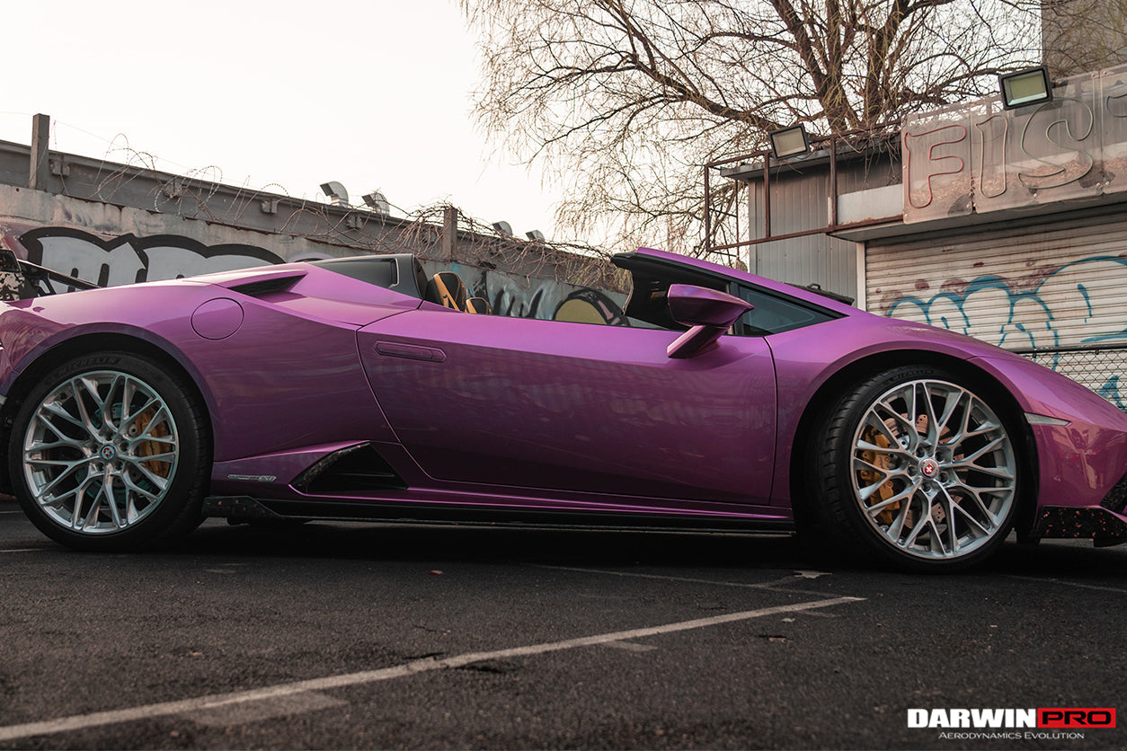 2019 - 2023 Lamborghini Huracan EVO OD Style Dry Carbon Side Skirts Under Board