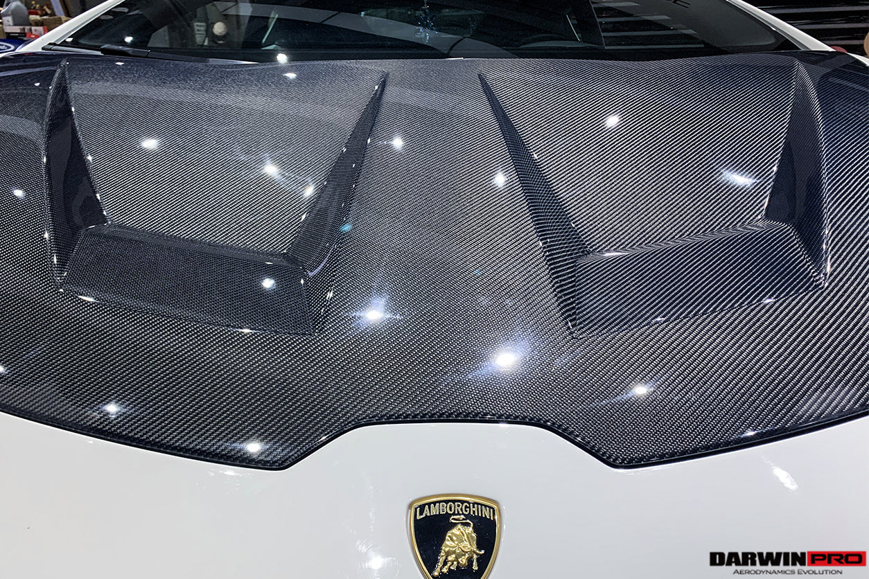 2015 - 2025 Lamborghini Huracan LP610 & LP580 & EVO & Tecnica BKSS Style Carbon Fiber Hood