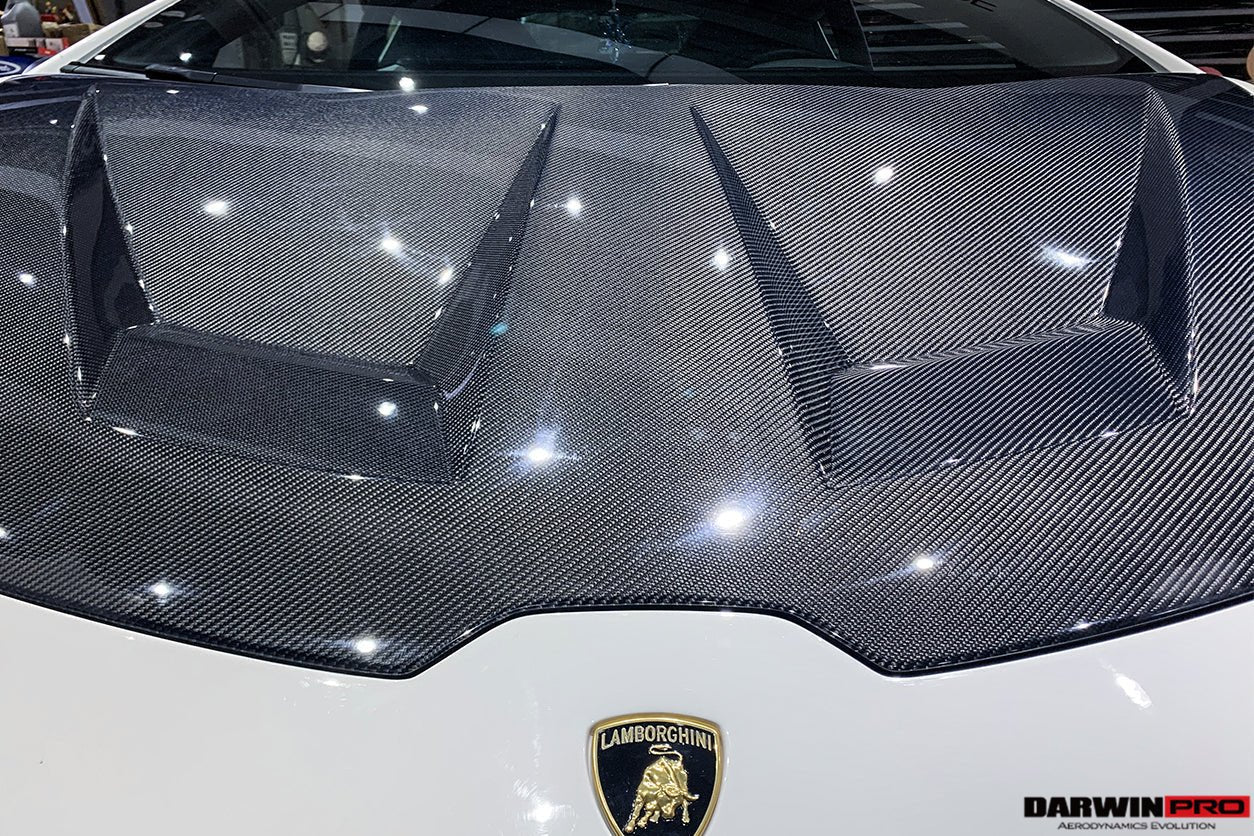 2015 - 2025 Lamborghini Huracan LP610 & LP580 & EVO & Tecnica BKSS Style Carbon Fiber Hood