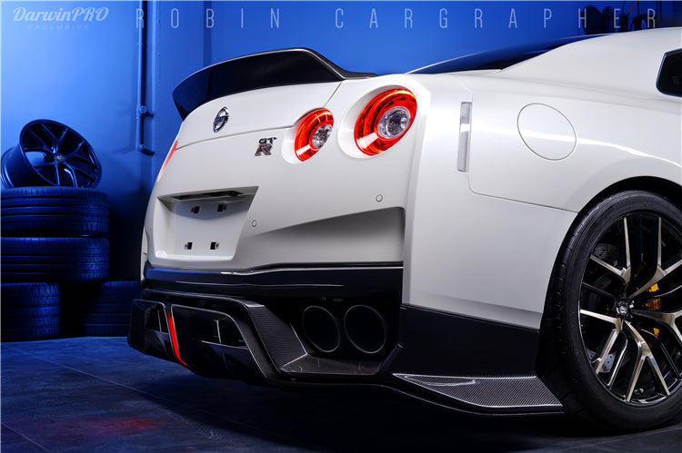 2017 - 2022 Nissan GTR R35 EBA BKSS Style Carbon Fiber Rear Diffuser