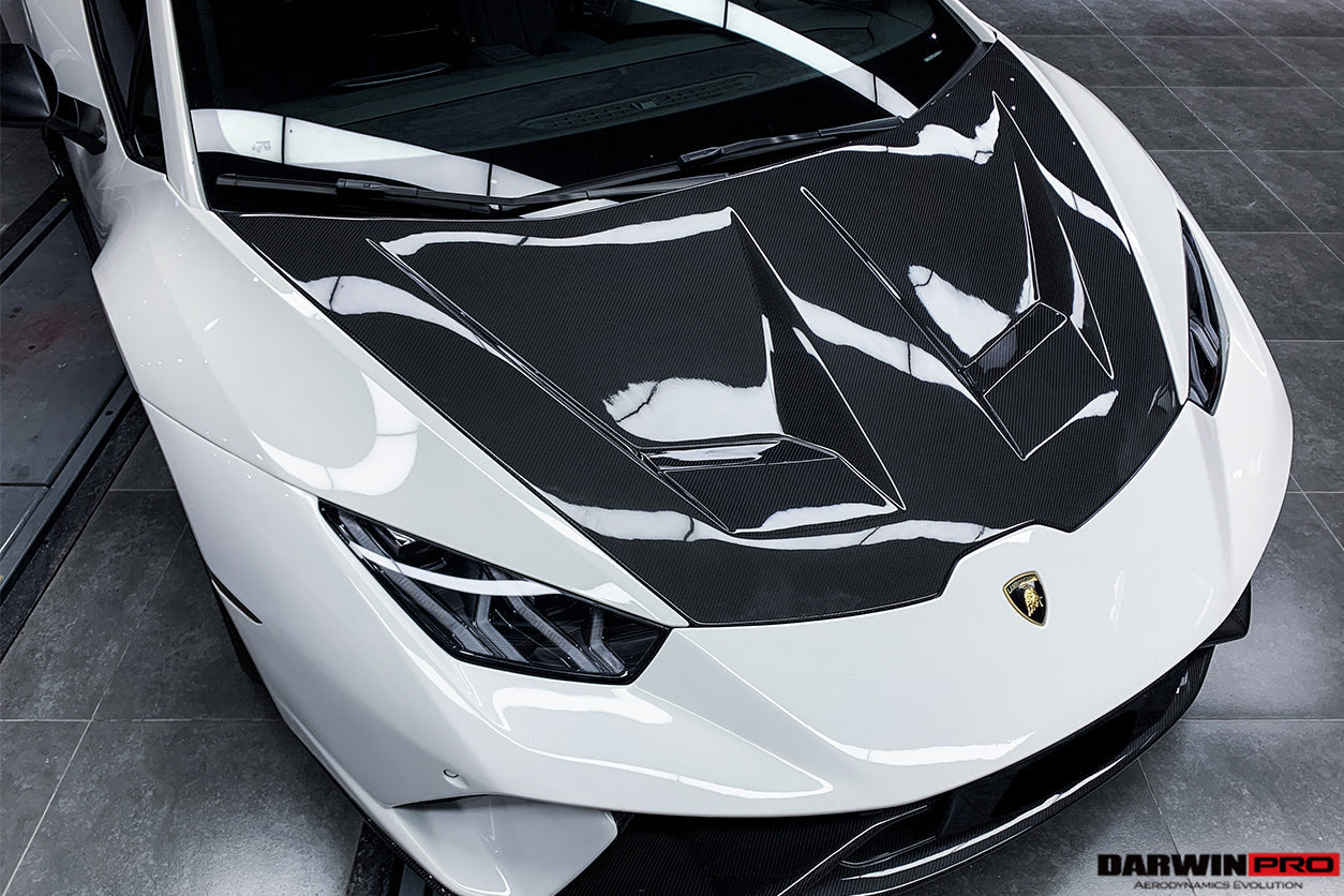 2015 - 2025 Lamborghini Huracan LP610 & LP580 & EVO & Tecnica BKSS Style Carbon Fiber Hood