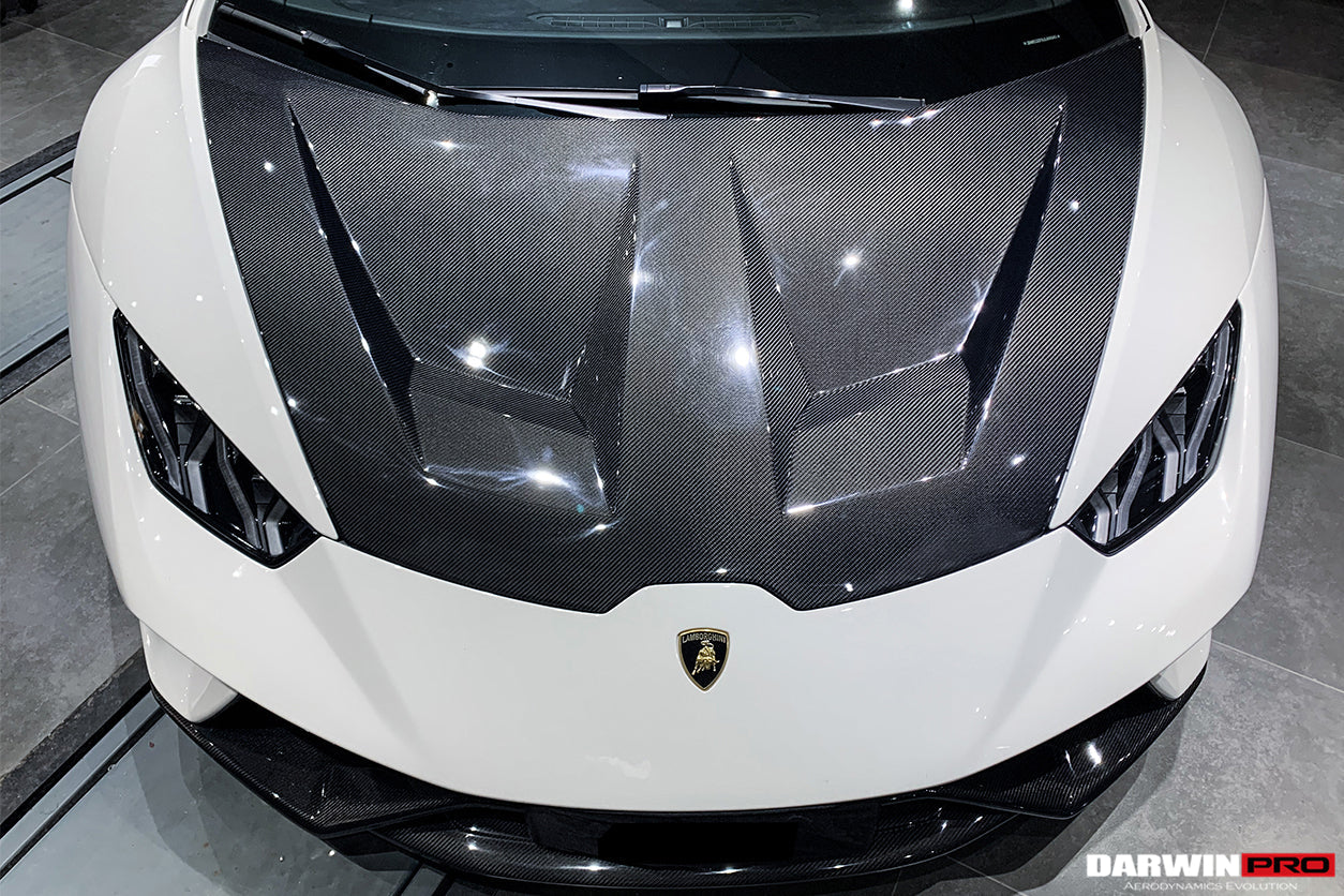 2015 - 2025 Lamborghini Huracan LP610 & LP580 & EVO & Tecnica BKSS Style Carbon Fiber Hood