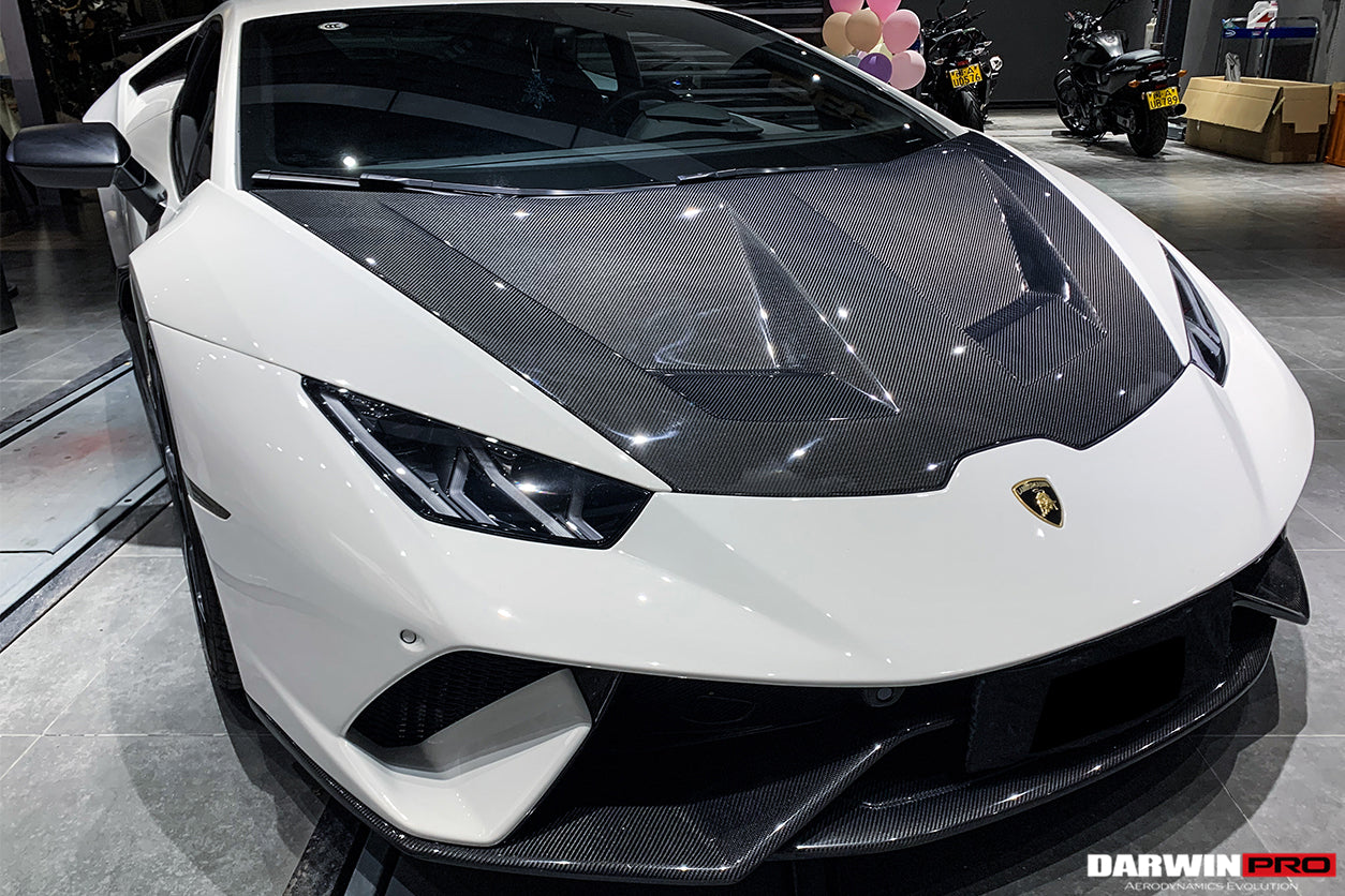 2015 - 2025 Lamborghini Huracan LP610 & LP580 & EVO & Tecnica BKSS Style Carbon Fiber Hood