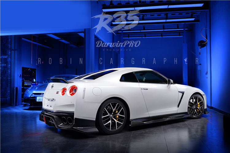2008 - 2022 Nissan GTR R35 EBA BKSS Style Carbon Fiber Side Skirts
