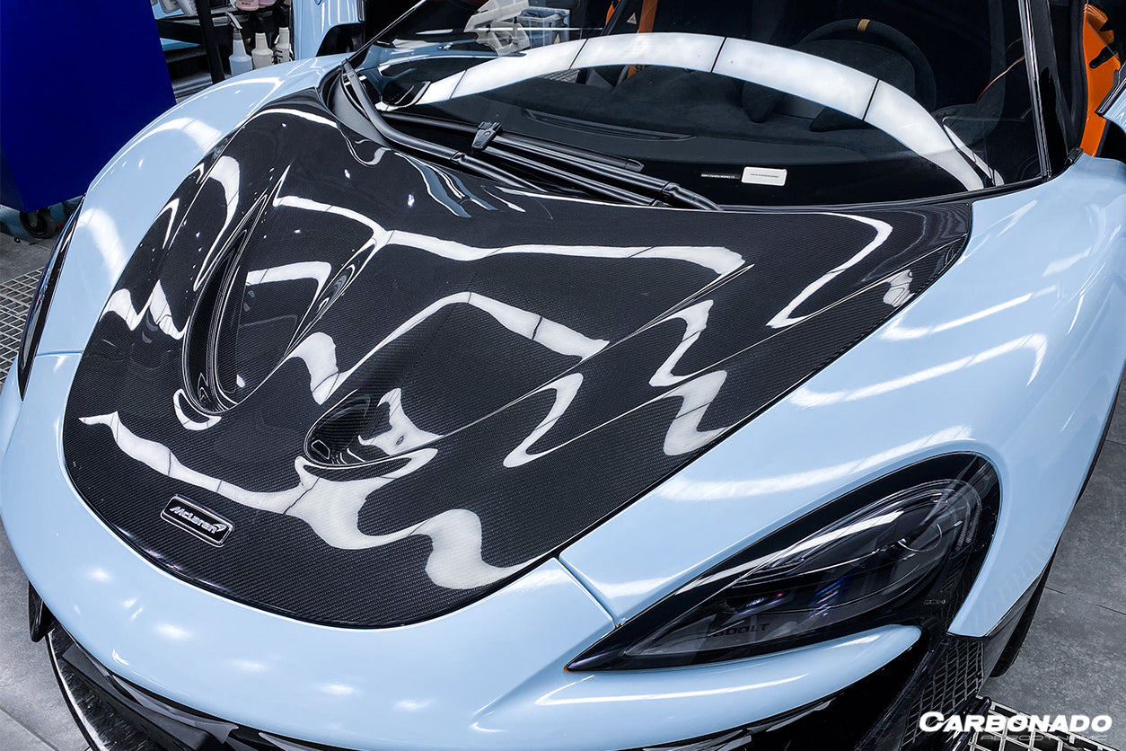 2018 - 2021 McLaren 600lt & 2015 - 2021 540c & 570s & 570gt P1 Style Carbon Fiber Hood