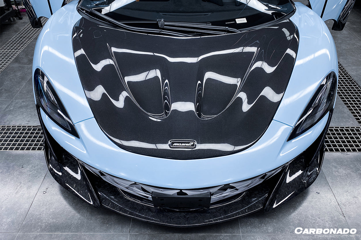 2018 - 2021 McLaren 600lt & 2015 - 2021 540c & 570s & 570gt P1 Style Carbon Fiber Hood