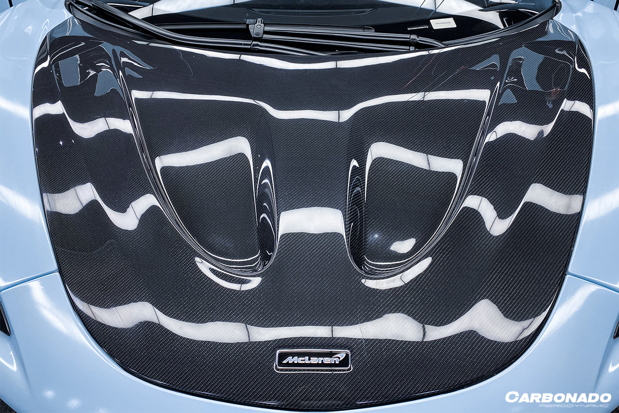 2018 - 2021 McLaren 600lt & 2015 - 2021 540c & 570s & 570gt P1 Style Carbon Fiber Hood
