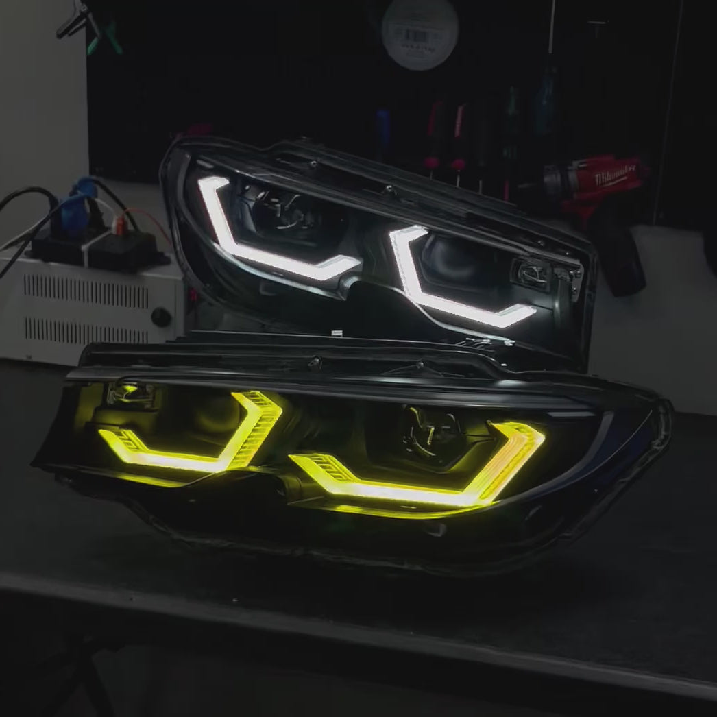 G20 3 Series Sedan CSL Yellow Ikon Headlight Retrofit (2019 - 2022 Non-Laser Only)