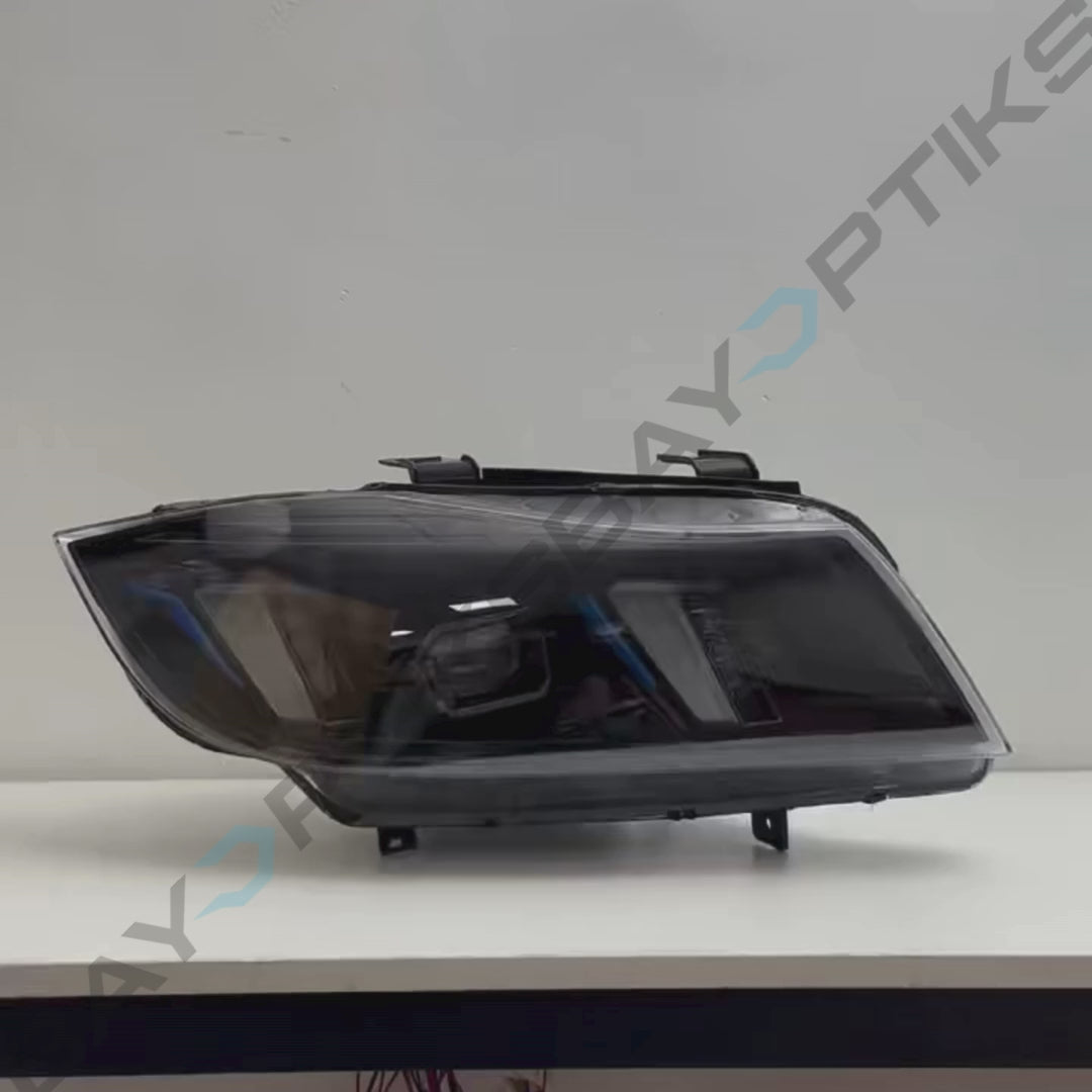 E90 3 Series Sedan Snake Eyes Style LED Headlights CSL Yellow/White 2005-2012