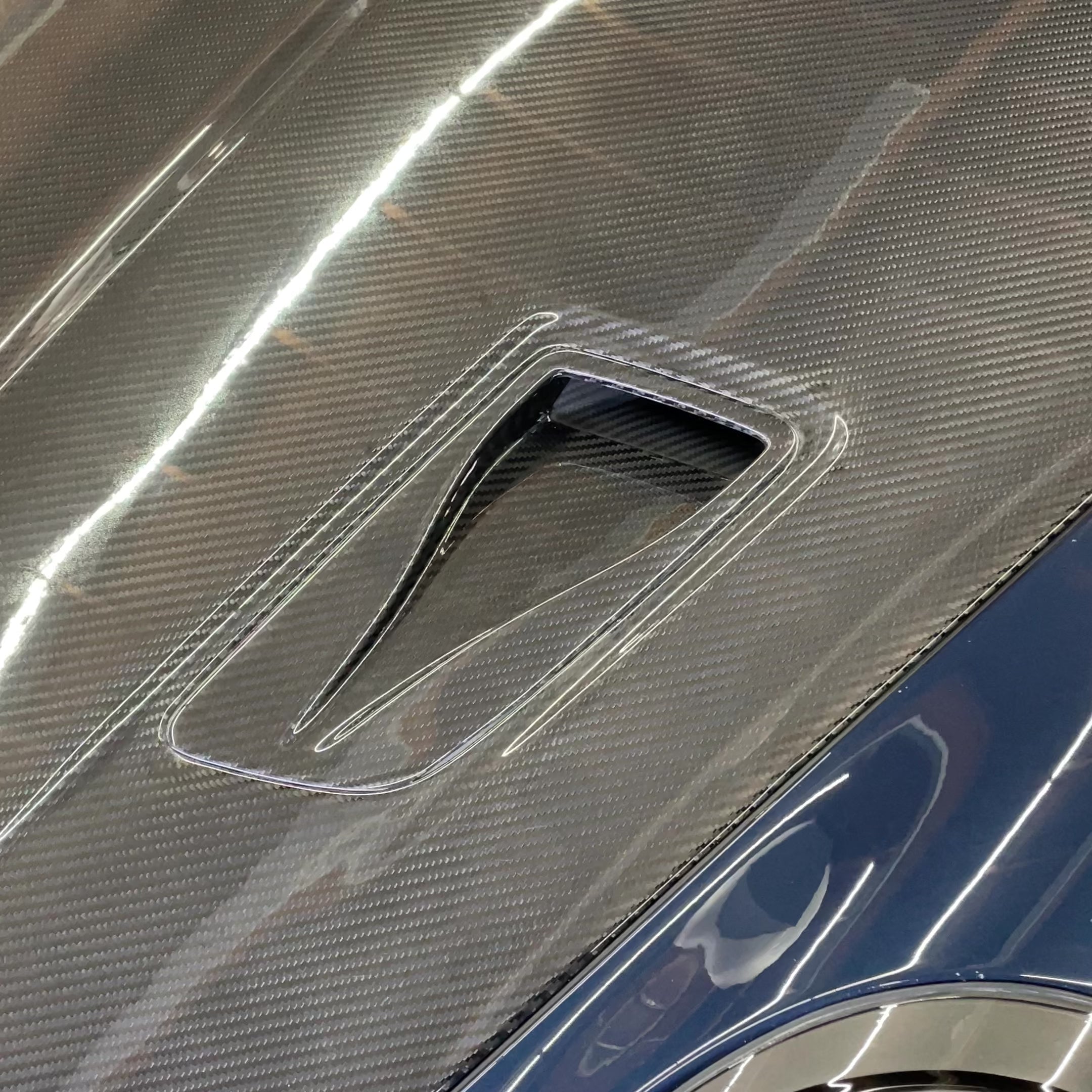 991 Porsche GT3RS Style Double Sided Carbon Fiber Vented Hood (2012 - 2019)