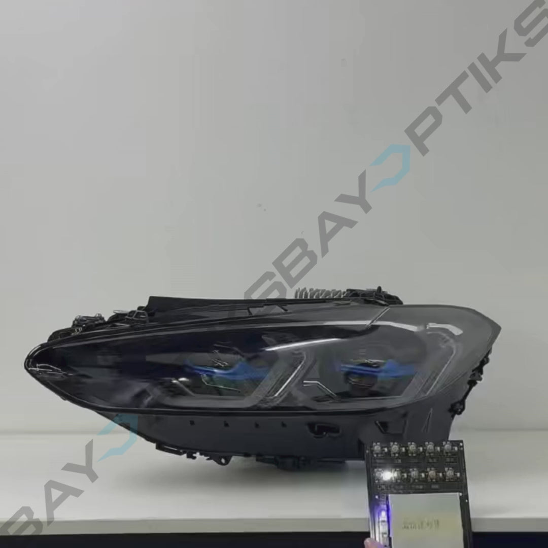 BMW G80 M3 G82 M4 G22 4 Series Laser Style Tri Color CSL Yellow/White/Amber Headlights 2021-Present