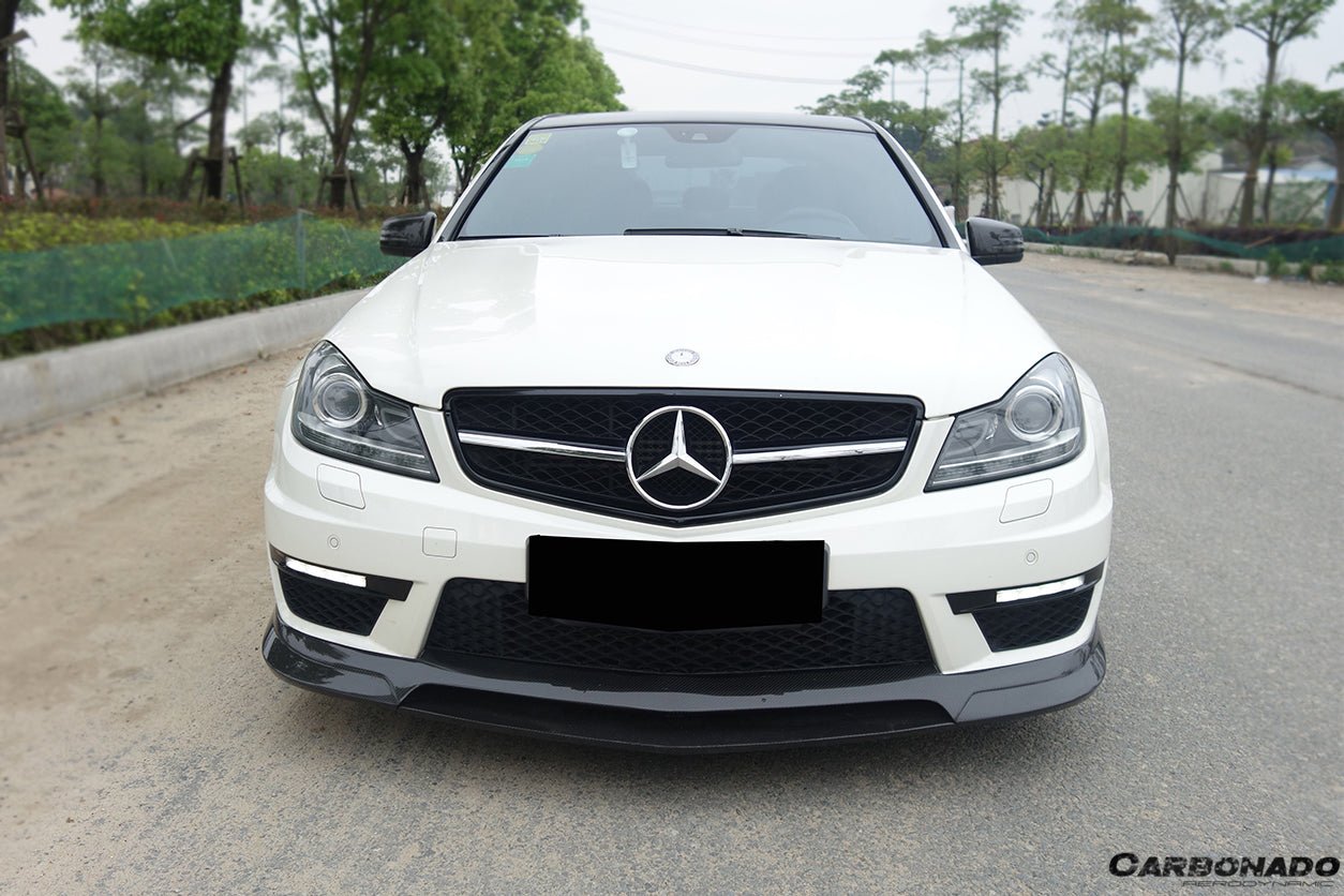 2012 - 2014 Mercedes Benz W204 C63 AMG RZ Style Carbon Fiber Front Lip