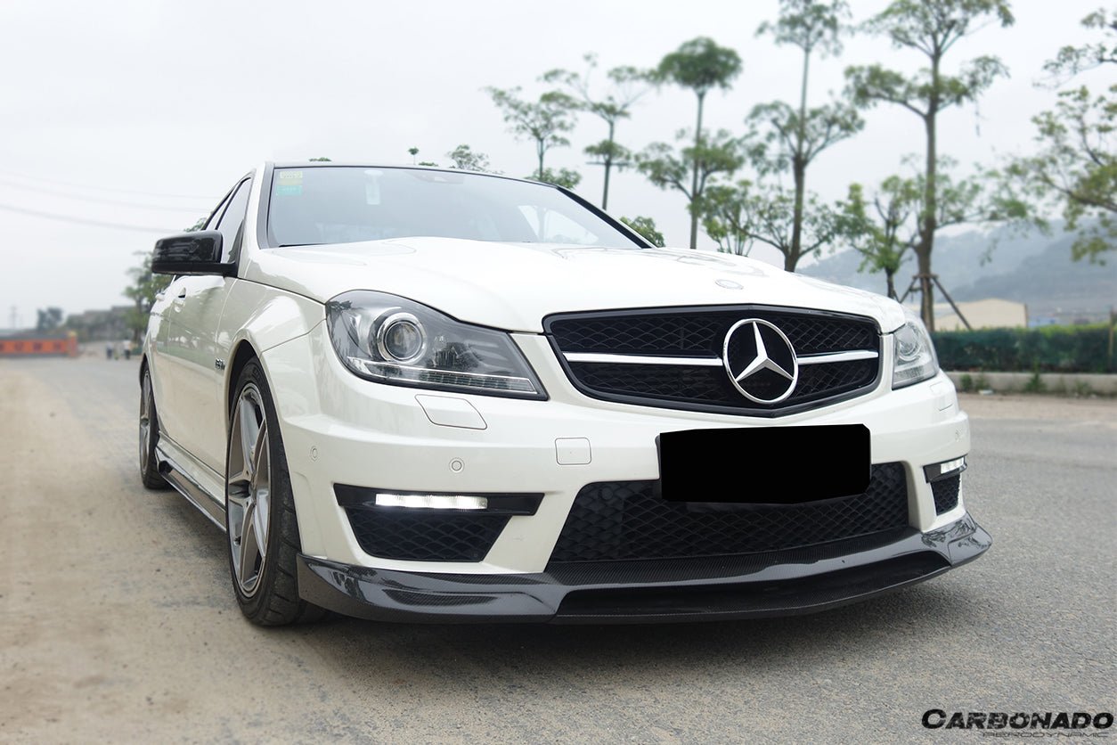 2012 - 2014 Mercedes Benz W204 C63 AMG RZ Style Carbon Fiber Front Lip