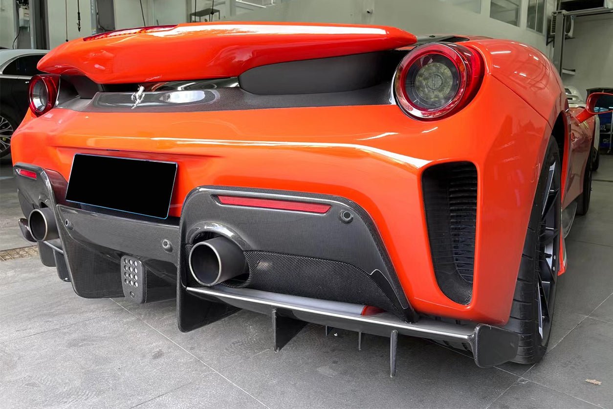 2018-2022 Ferrari 488 Pista Carbon Fiber Rear Diffuser - DarwinPRO Aerodynamics