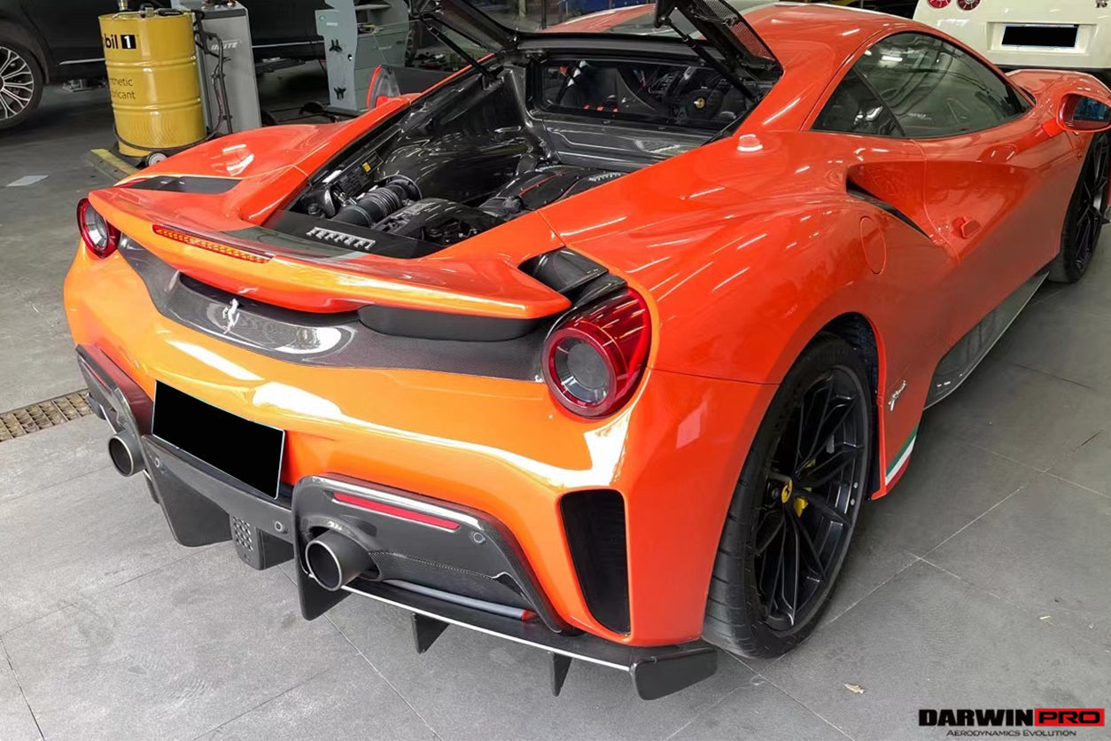 2018 - 2022 Ferrari 488 Pista Origenal Rear Bumper Carbon Fiber Upper Shell