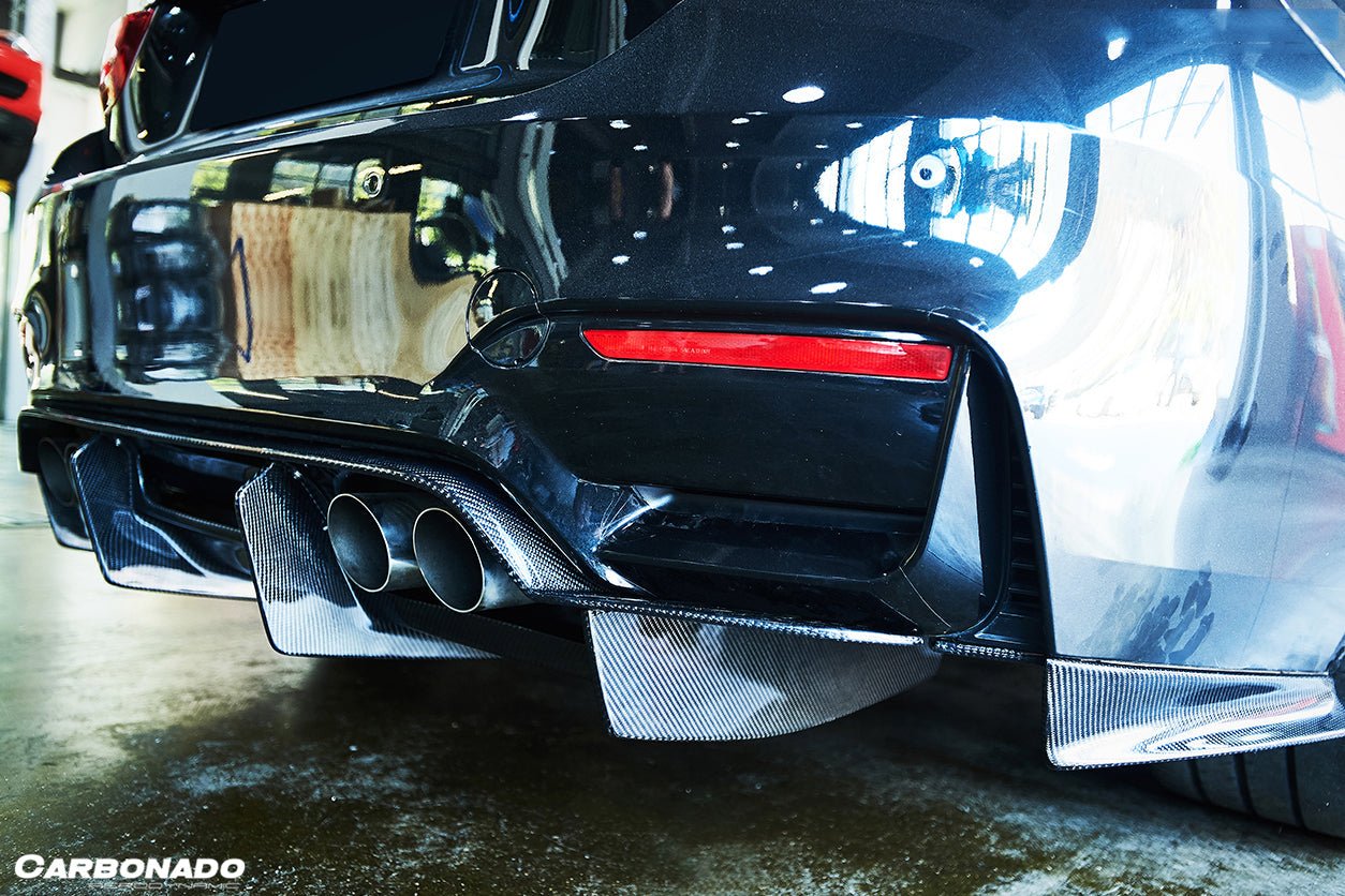 2014-2020 BMW M3 F80 & M4 F82 SM Style Carbon Fiber Rear Diffuser and Lip