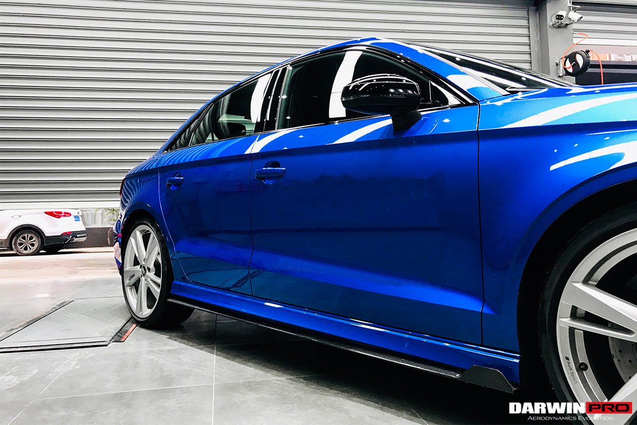 2019 - 2020 Audi RS3 BKSS Style Carbon Fiber Side Skirts Under Board