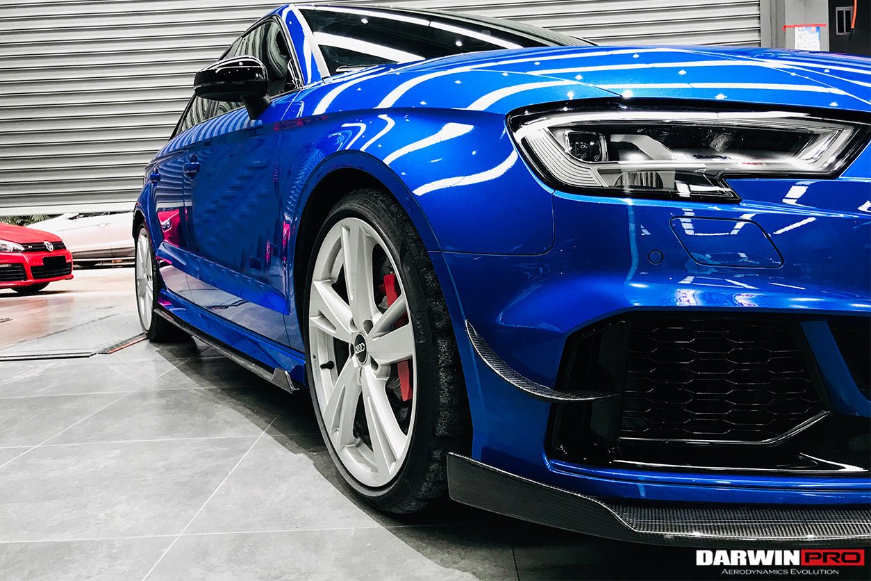 2019 - 2020 Audi RS3 BKSS Style Carbon Fiber Front Canards