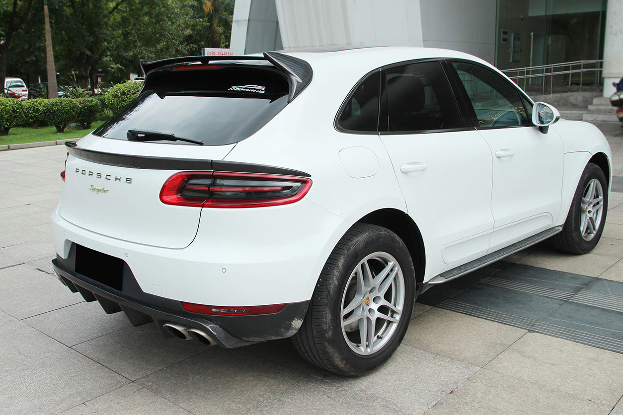 2014 - 2019 Porshe Macan BS Style Carbon Fiber Rear Decklid Spoiler