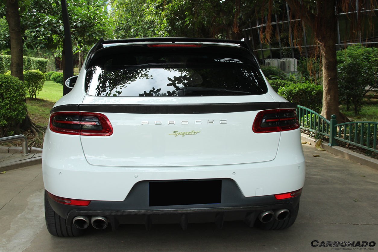 2014 - 2019 Porshe Macan BS Style Carbon Fiber Rear Decklid Spoiler