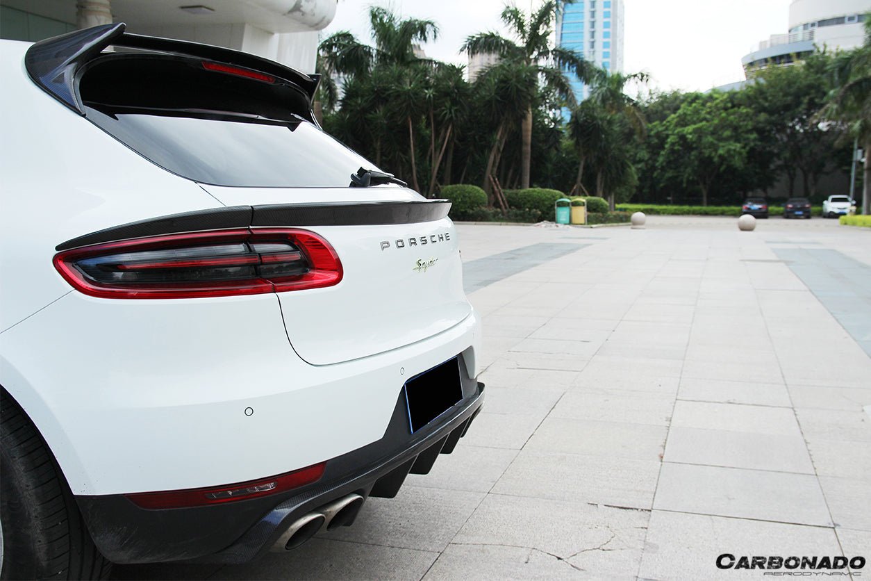 2014 - 2019 Porshe Macan BS Style Carbon Fiber Rear Decklid Spoiler