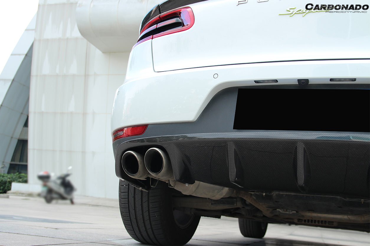 2014 - 2019 Porsche Macan BS Style Carbon Fiber Rear Diffuser