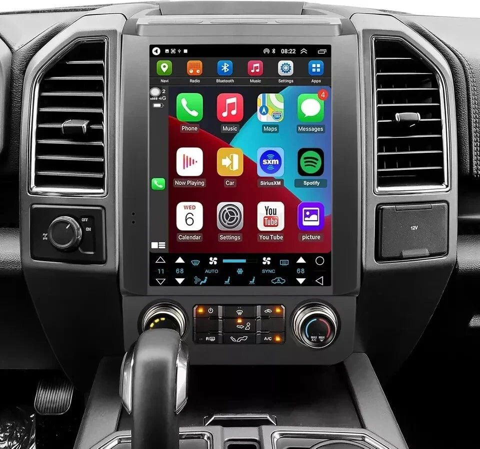 Ford F-150 12 Inch 14 Inch Vertical Touchscreen CarPlay Infotainment System 2015-2020