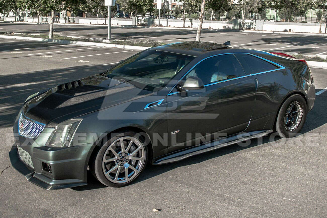 Cadillac CTS-V Coupe Carbon Fiber Side Skirts 2009-2015