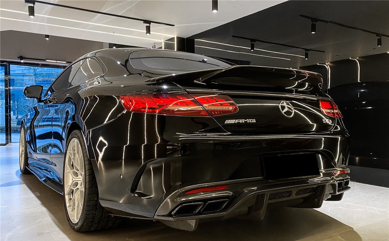 2014 - 2021 Mercedes Benz C217 S63/S65 AMG Coupe  Carbon Fiber Trunk Trim
