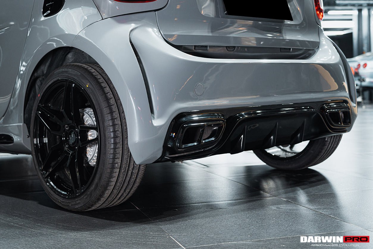 2016 - 2020 Smart Fortwo 453 BKSS Style Partial Carbon Fiber Rear Bumper