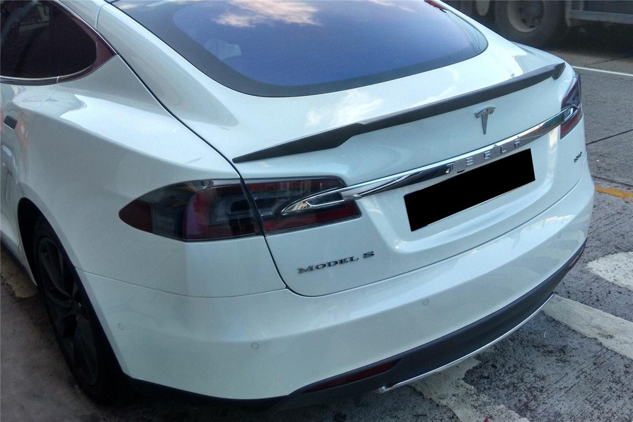 2012 - 2015 Tesla S Pre-facelift RS Style Carbon Fiber Trunk Spoiler