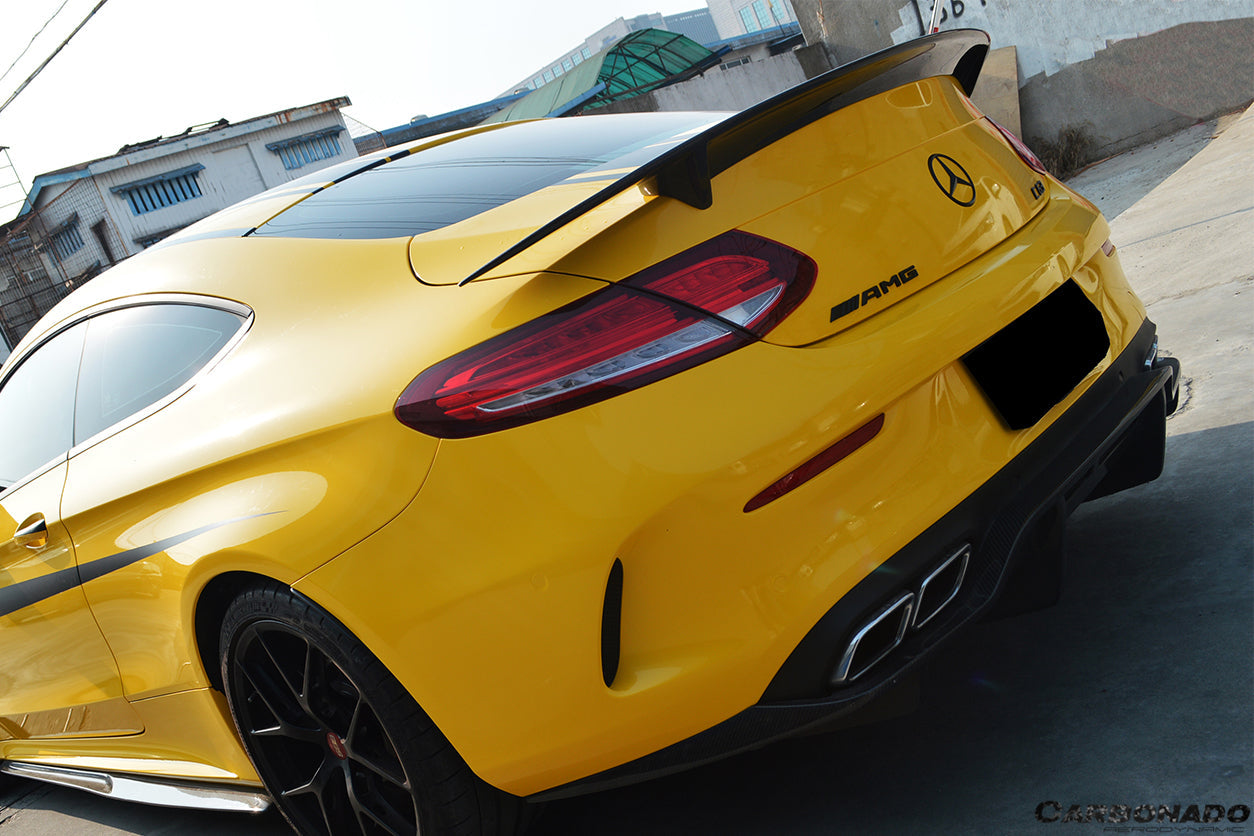 2015 - 2018 Mercedes Benz W205 C63/S AMG Coupe PS Style Rear Diffuser