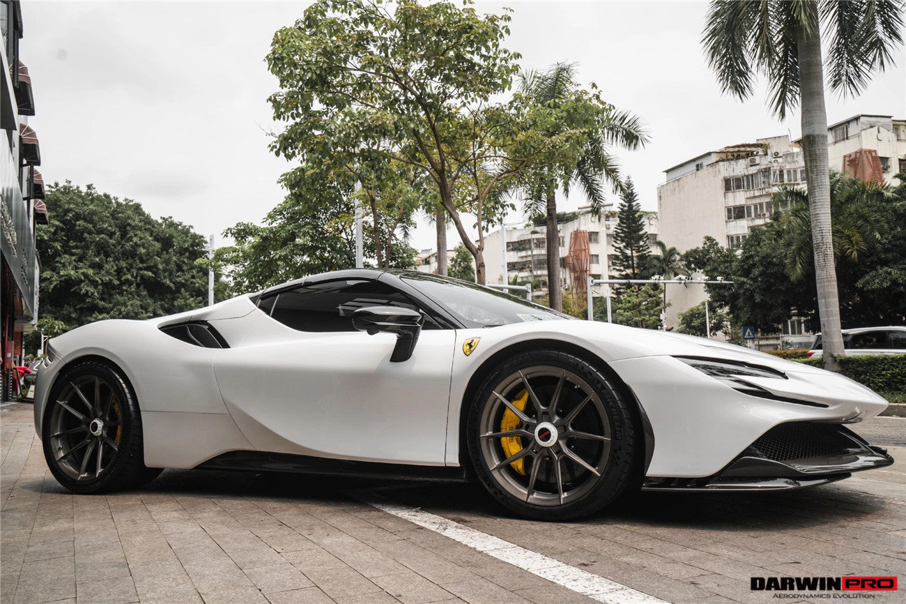 2020 - 2025 Ferrari SF90 Stradale OE Style Autoclave Carbon Fiber Front Bumper Side Splitter