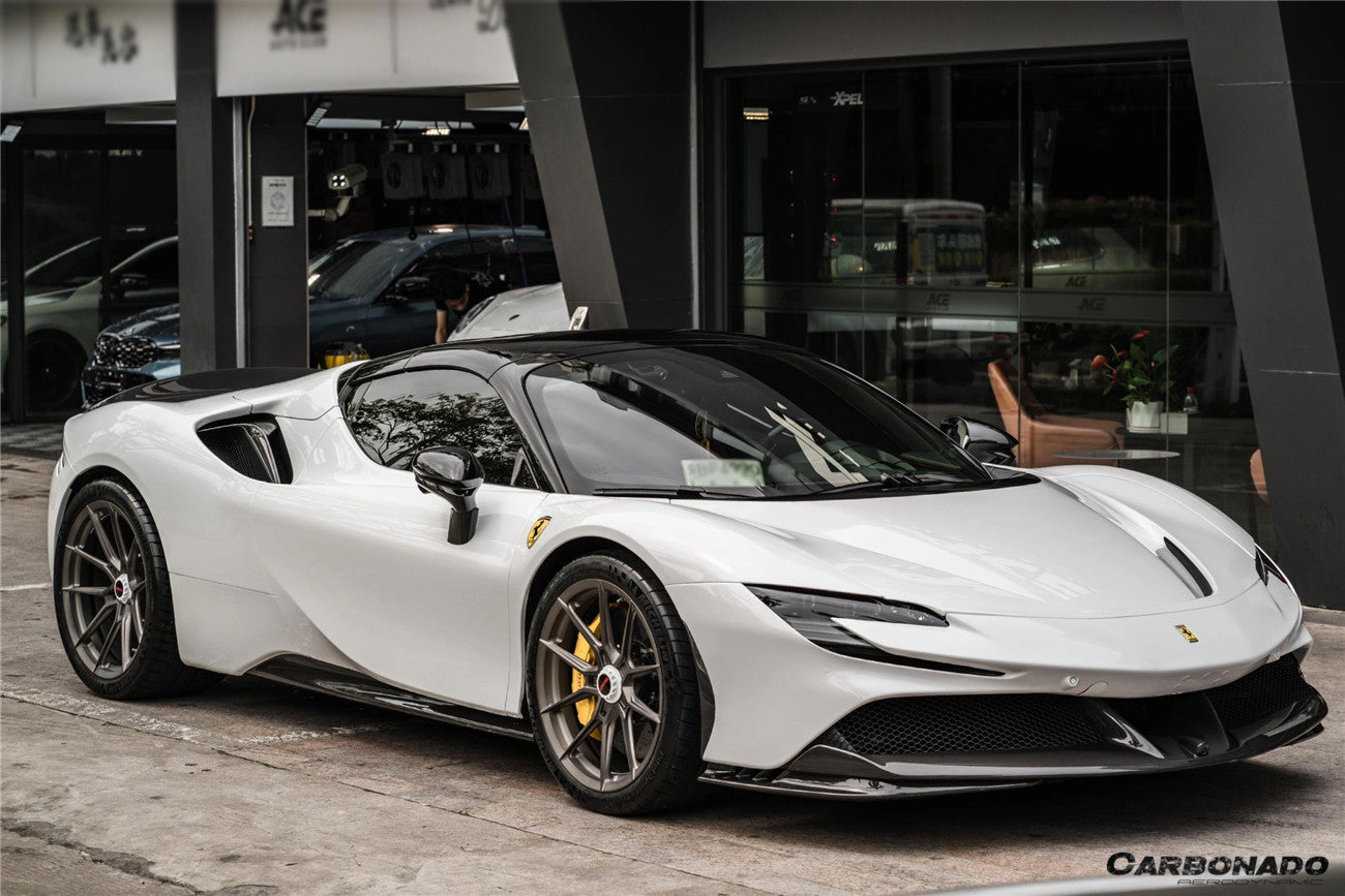 2020 - 2025 Ferrari SF90 Stradale OE Style Autoclave Carbon Fiber Front Bumper Side Air Vents