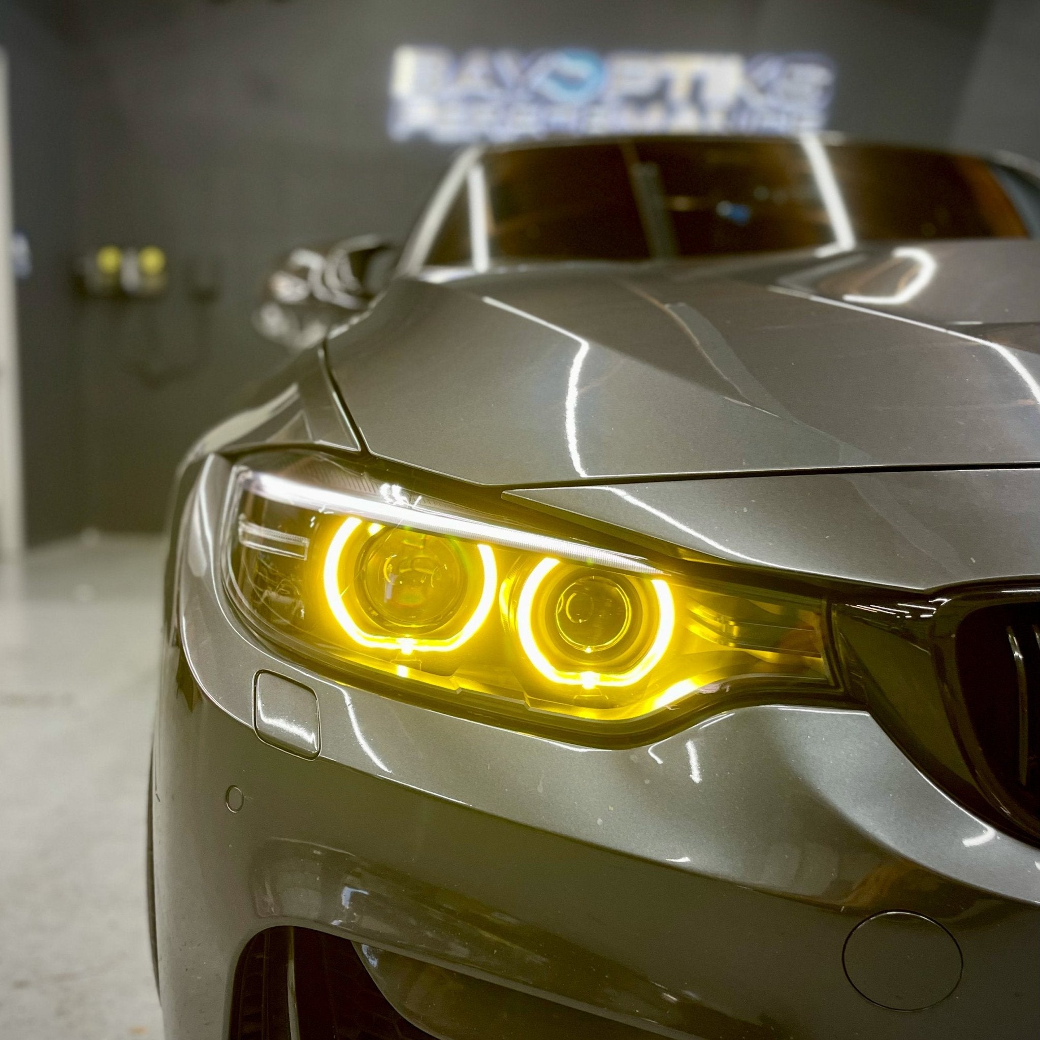 Pre-Built F8X Xenon Headlights with CSL Yellow DRL – Bayoptiks