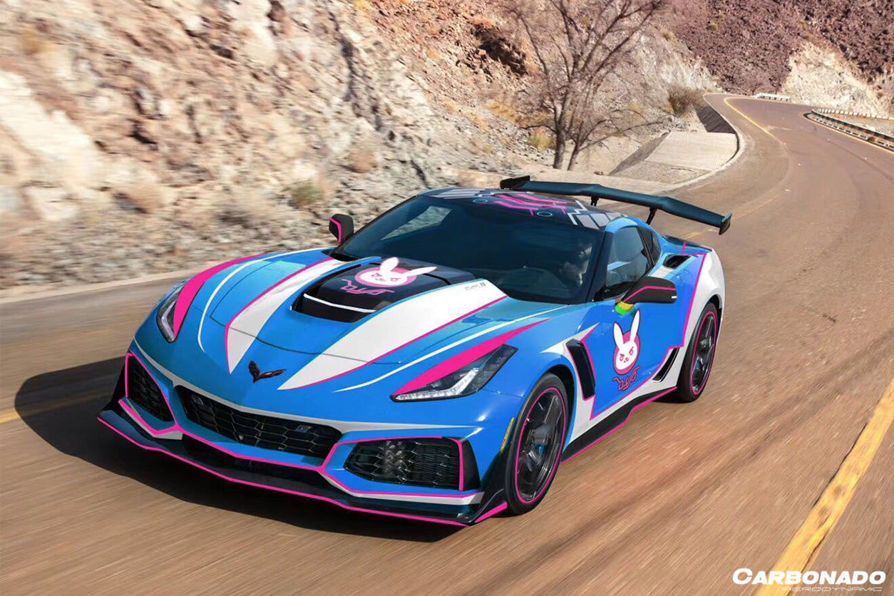 2013 - 2019 Corvette Z06 Grandsport AR Style Carbon Fiber Side Skirts