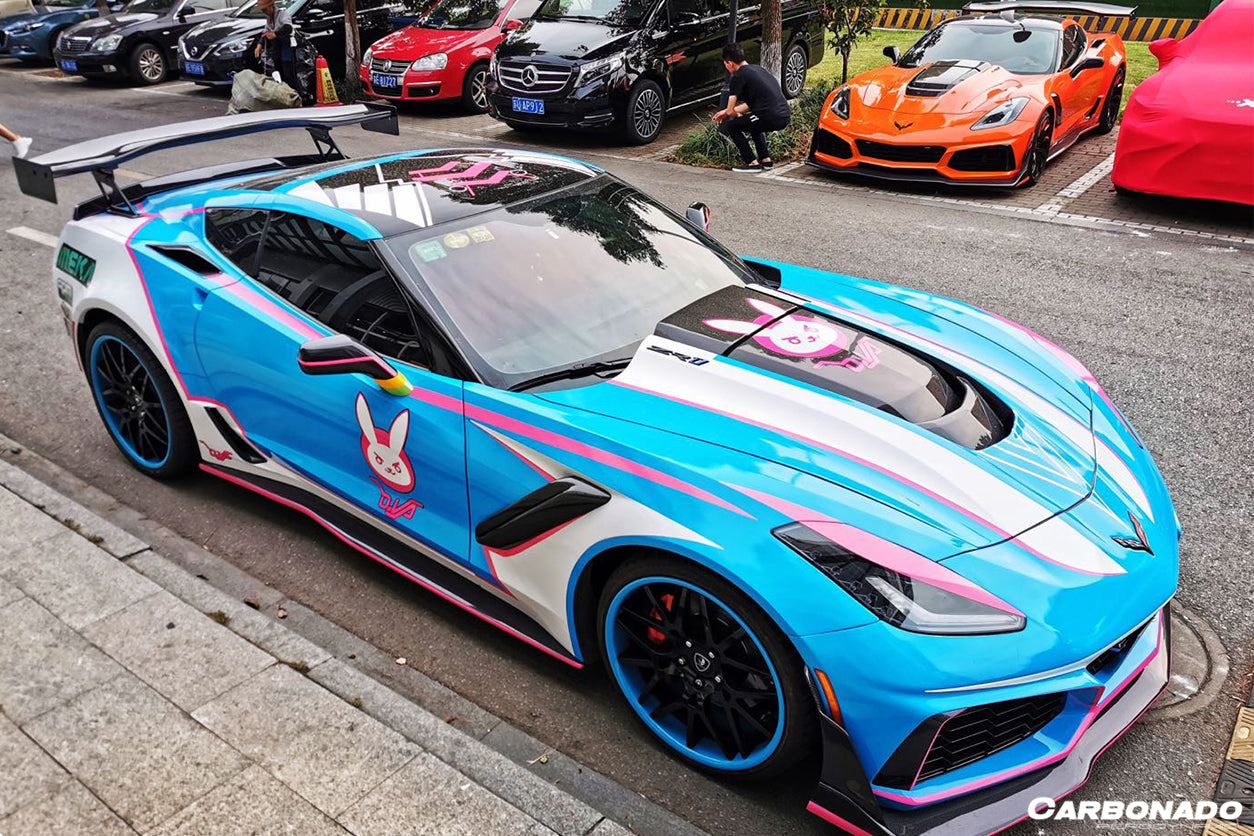 2013 - 2019 Corvette Z06 Grandsport AR Style Carbon Fiber Side Skirts