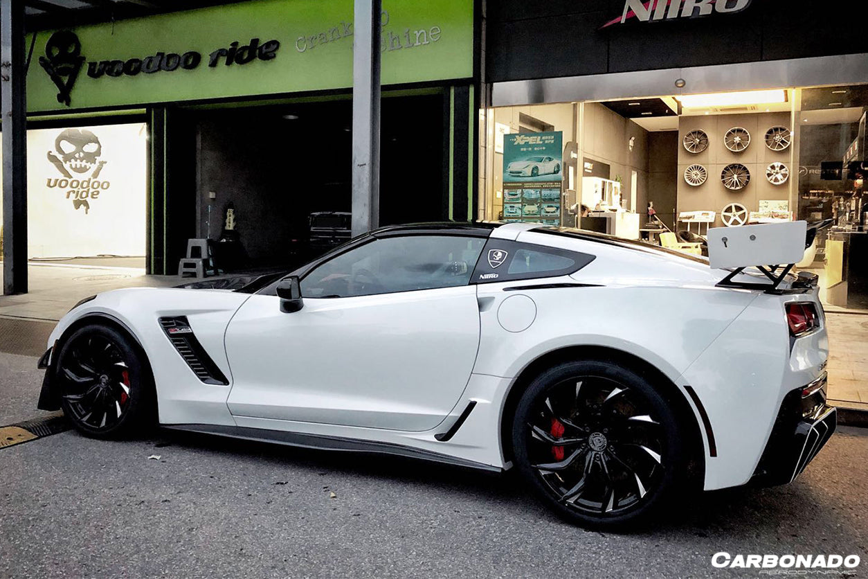 2013 - 2019 Corvette Z06 Grandsport AR Style Carbon Fiber Side Skirts
