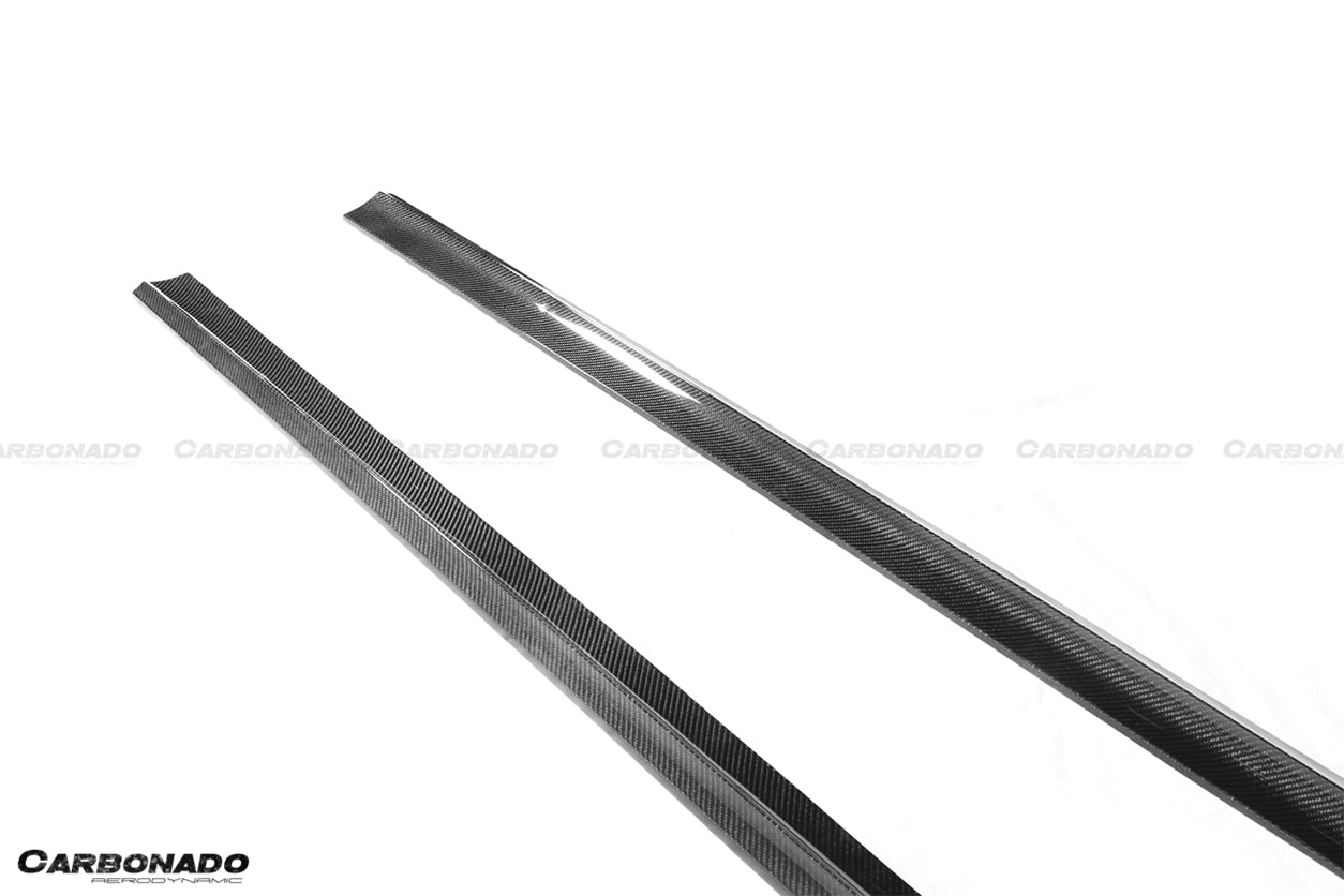 2008 - 2014 Mercedes Benz W204 C63 AMG RZ Style Carbon Fiber Side Skirts