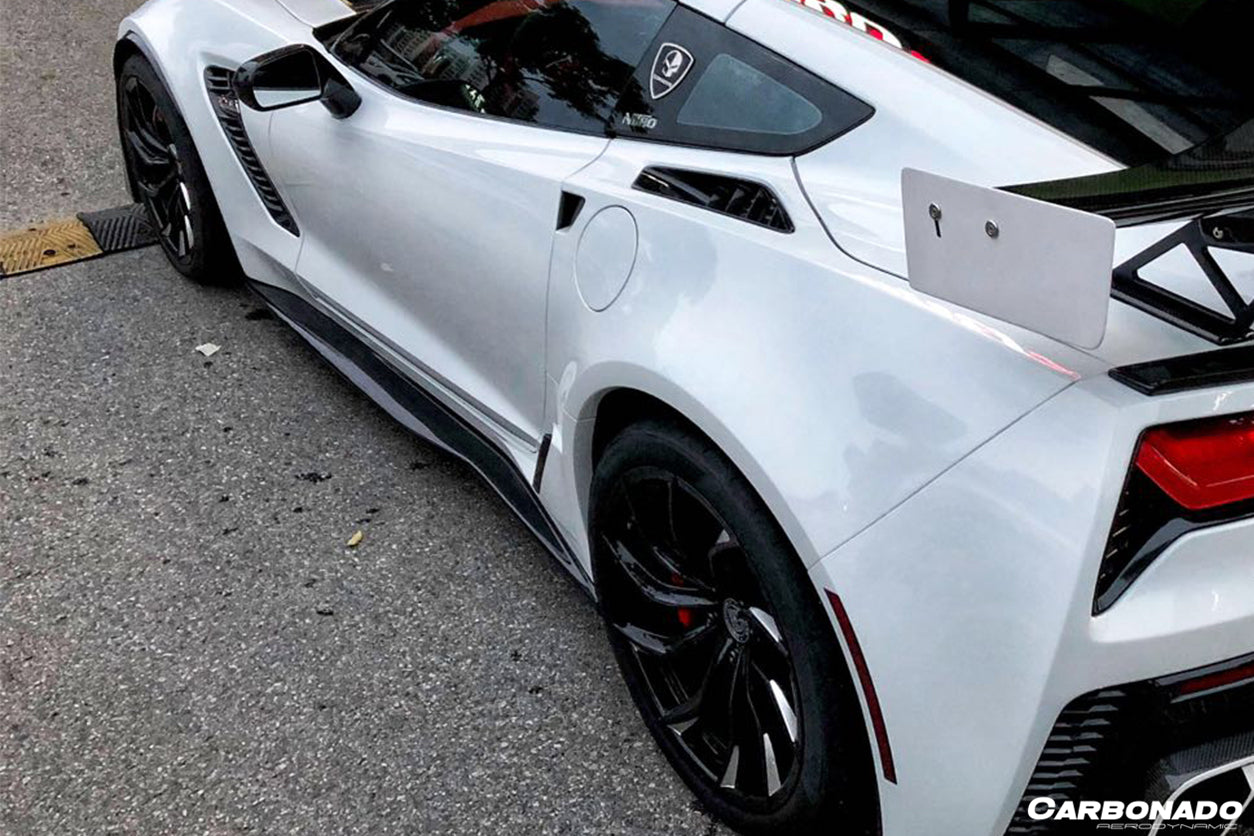 2013 - 2019 Corvette Z06 Grandsport AR Style Carbon Fiber Side Skirts