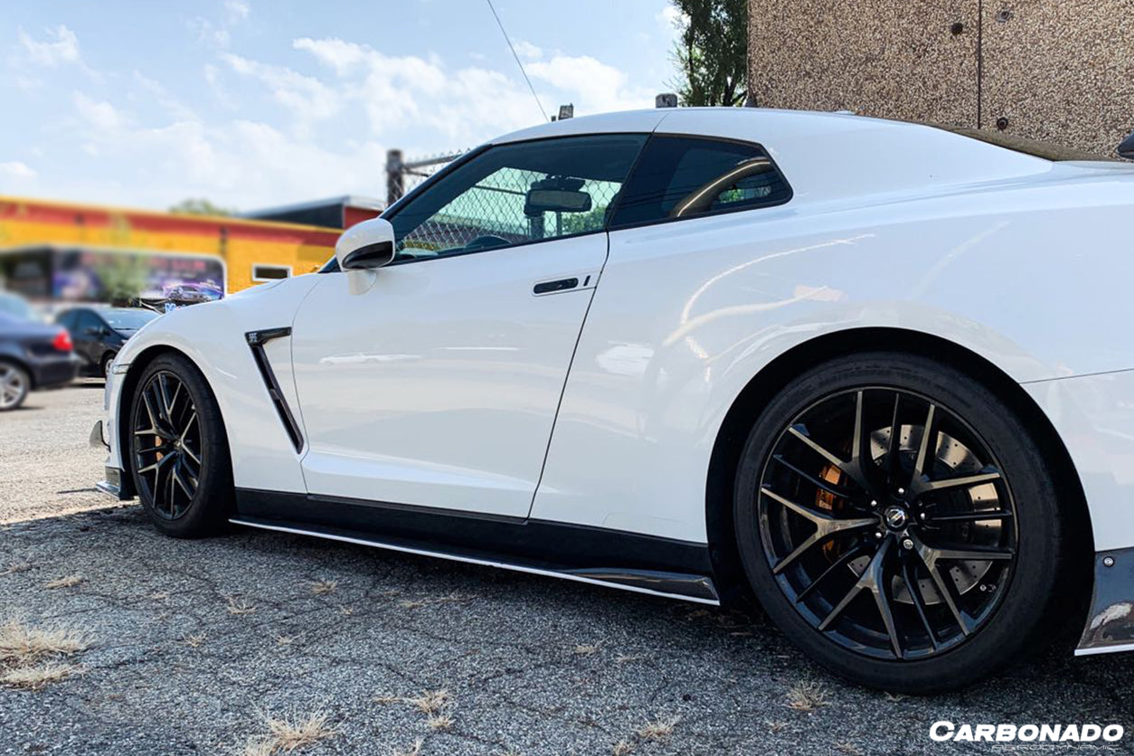 2008 - 2022 Nissan GTR R35 CBA/DBA VA-II Style Carbon Fiber Side Skirts Under Board