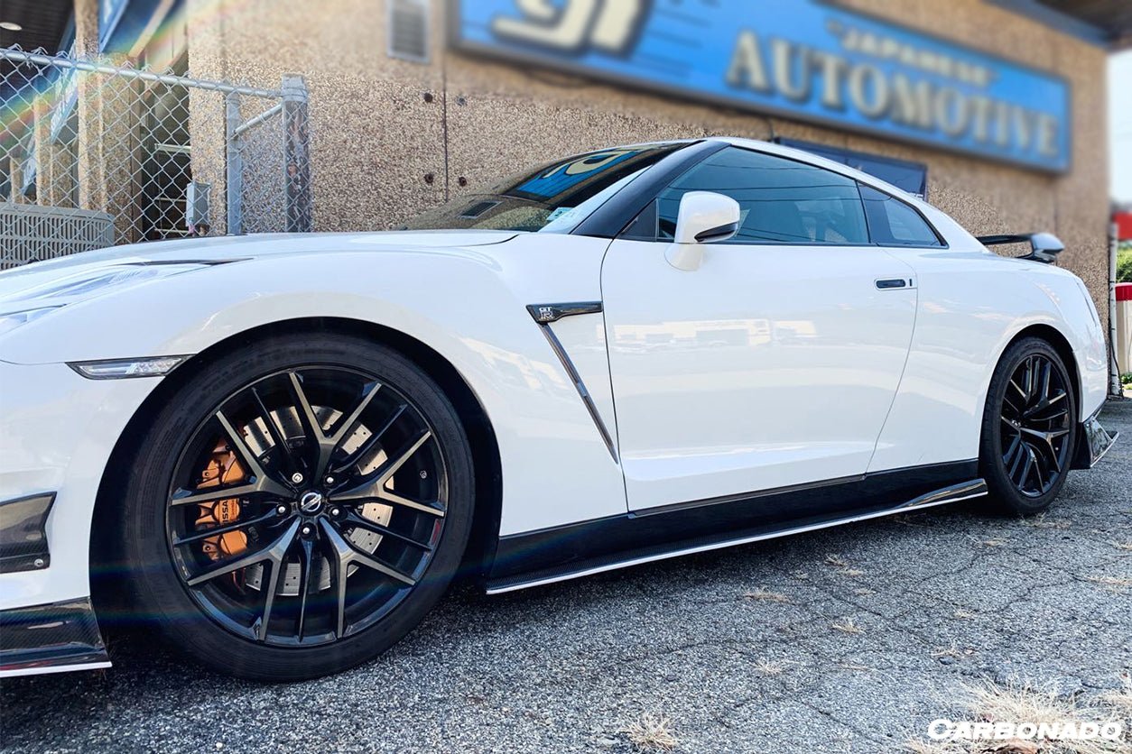2008 - 2022 Nissan GTR R35 CBA/DBA VA-II Style Carbon Fiber Side Skirts Under Board
