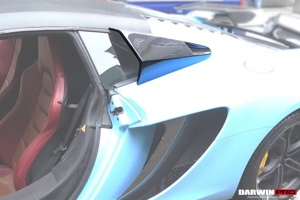 2011 - 2017 McLaren 650s & 12C BKSS Style Carbon Fiber Quarter Window Scoops