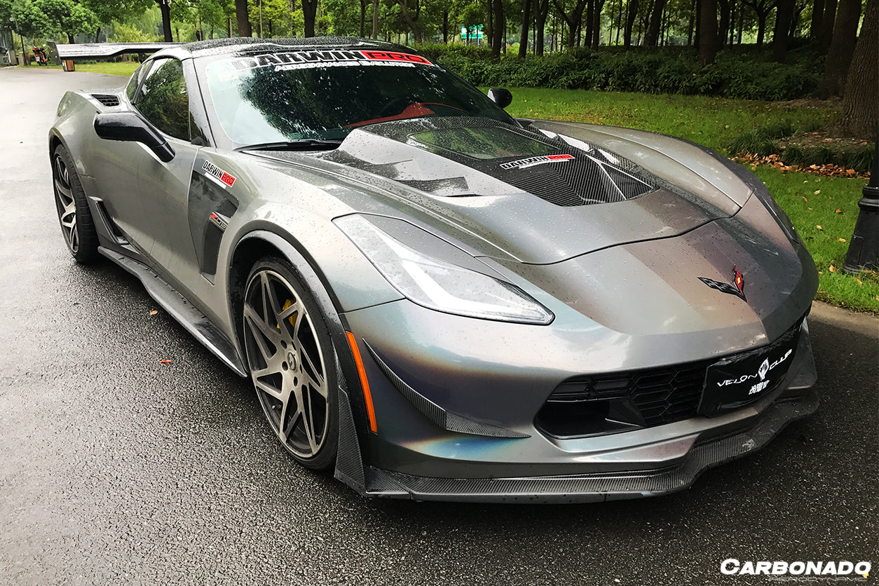 2013 - 2019 Corvette Z06 Grandsport AR Style Carbon Fiber Side Skirts