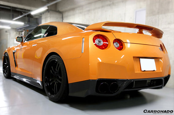 2008 - 2011 Nissan GTR R35 CBA ZEL Style Carbon Fiber Rear Lip Diffuser