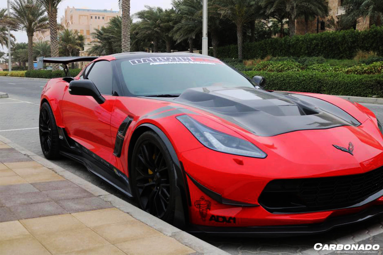 2013 - 2019 Corvette Z06 Grandsport AR Style Carbon Fiber Side Skirts