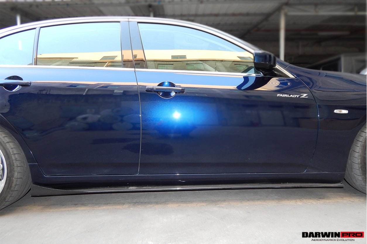2007 - 2013 Infiniti G35 & G37 Sedan BS Style Carbon Fiber Side Skirts Under Board