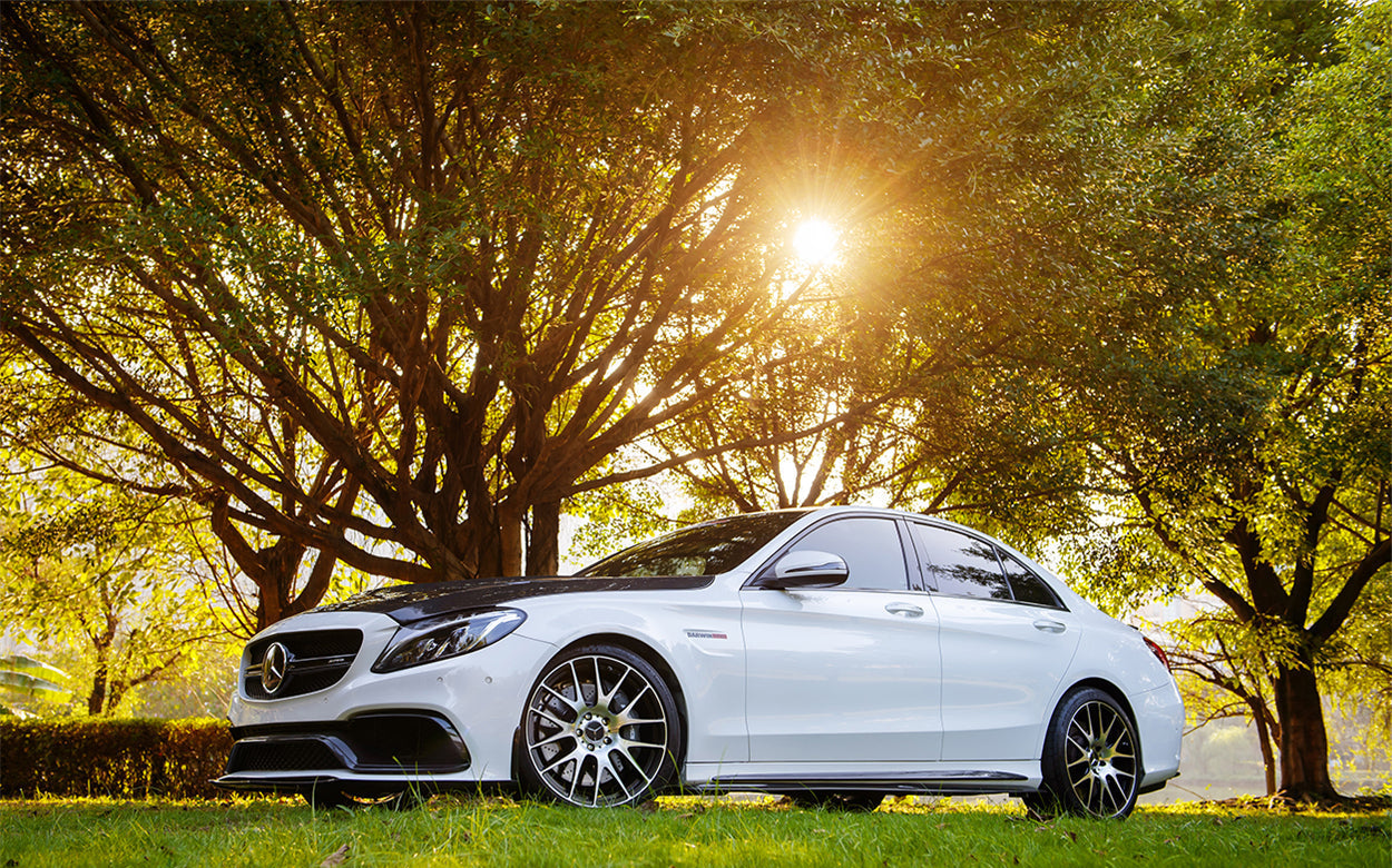 2015 - 2021 Mercedes Benz W205 C63/S AMG Sedan Carbon Fiber Side Skirts Extension