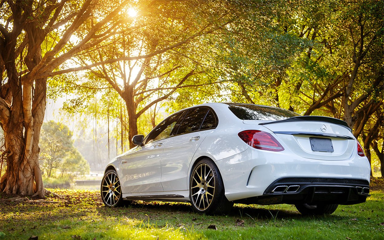 2015 - 2021 Mercedes Benz W205 C63/S AMG Sedan Carbon Fiber Side Skirts Extension